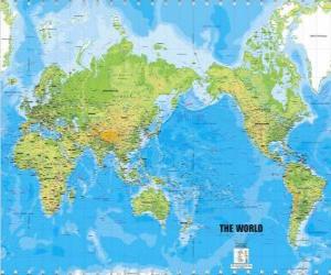 пазл Карта мира. Проекция Меркатора